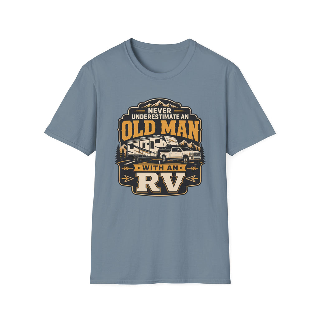 Never Underestimate an Old Man with 5th Wheel T-Shirt