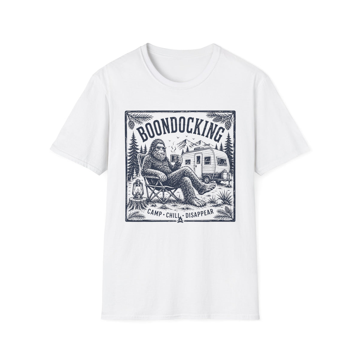 Boondocking Bigfoot RV Camping T-Shirt