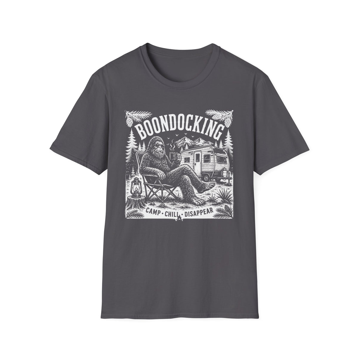 Boondocking Bigfoot RV Camping T-Shirt