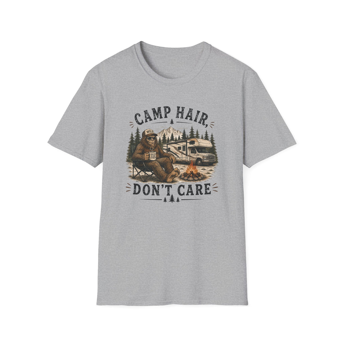 Sasquatch Camp Hair Don't Care T-Shirt