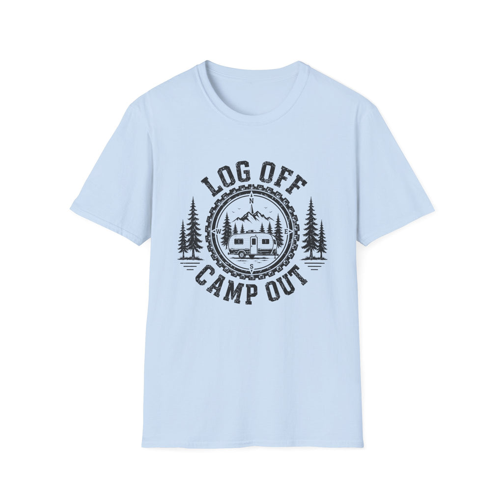Log Off Camp Out Travel Trailer T-Shirt