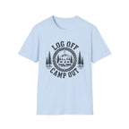 Log Off Camp Out Travel Trailer T-Shirt