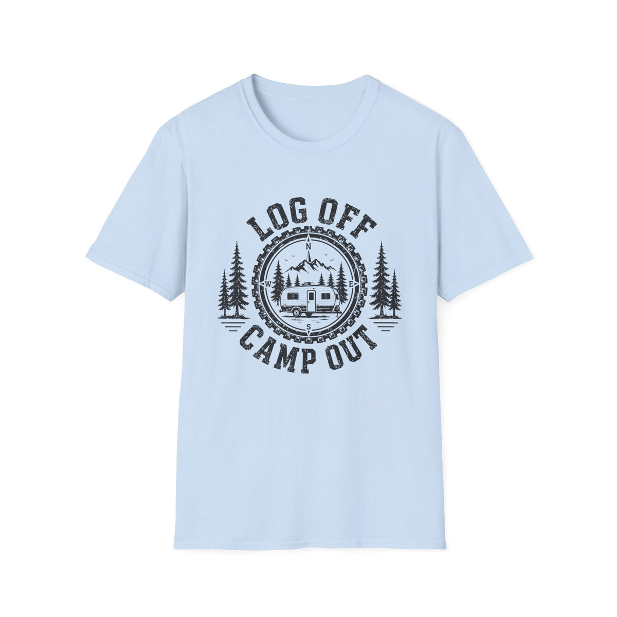 Log Off Camp Out Travel Trailer T-Shirt