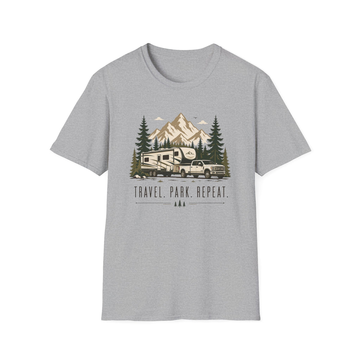 Travel Park Repeat  5th Wheel T-Shirt