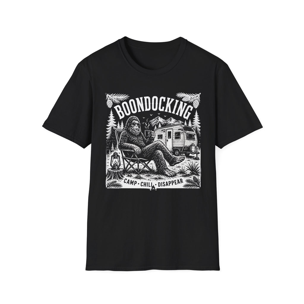 Boondocking Bigfoot RV Camping T-Shirt
