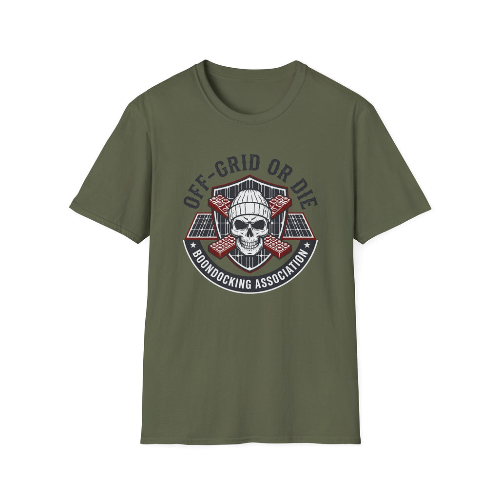 Off-Grid or Die Skull T-shirt