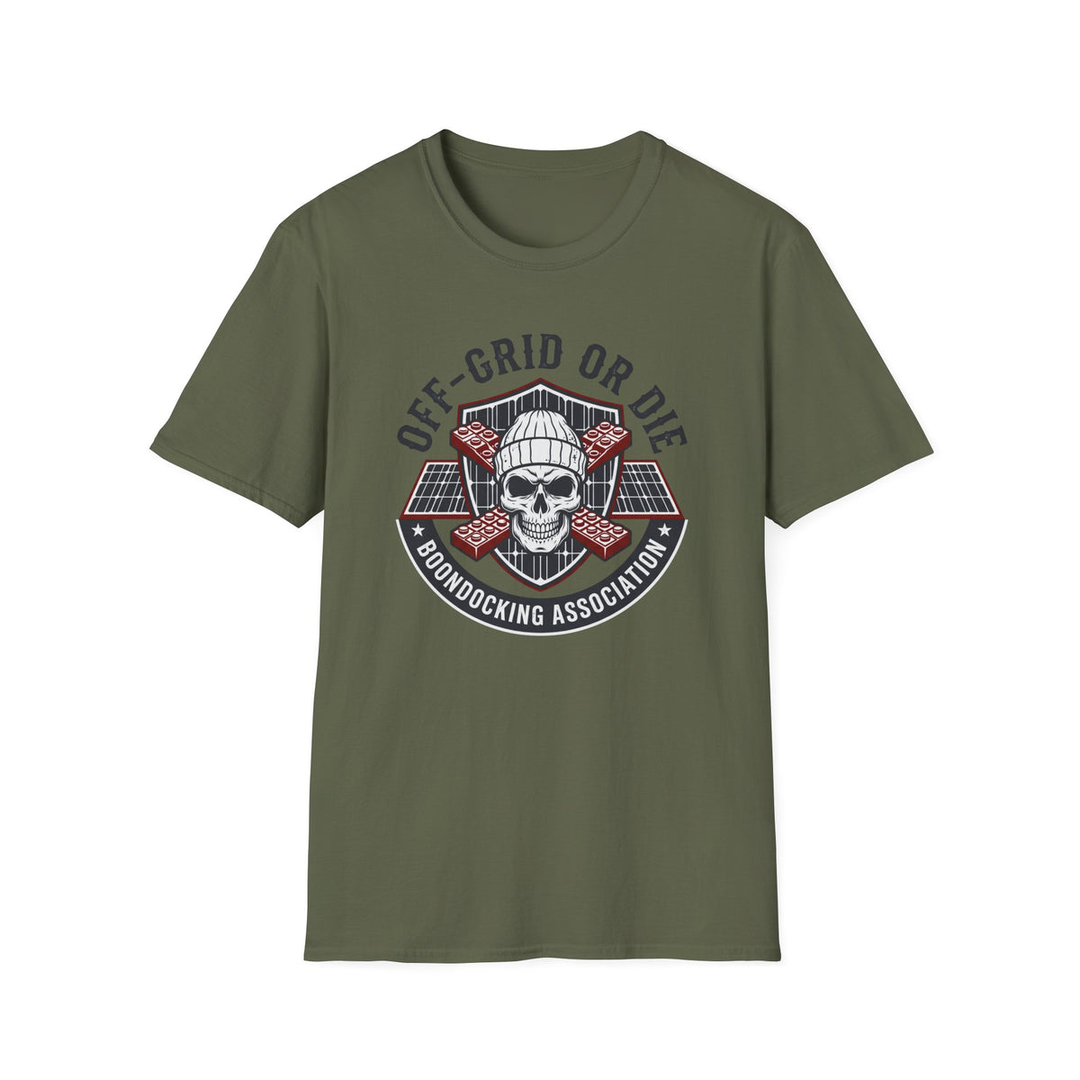 Off-Grid or Die Skull T-shirt