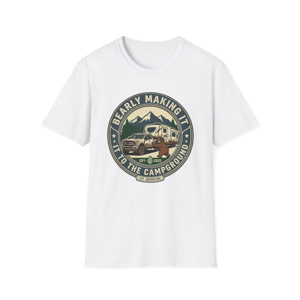 Beary Making It To The Campground 5th Wheel T-Shirt