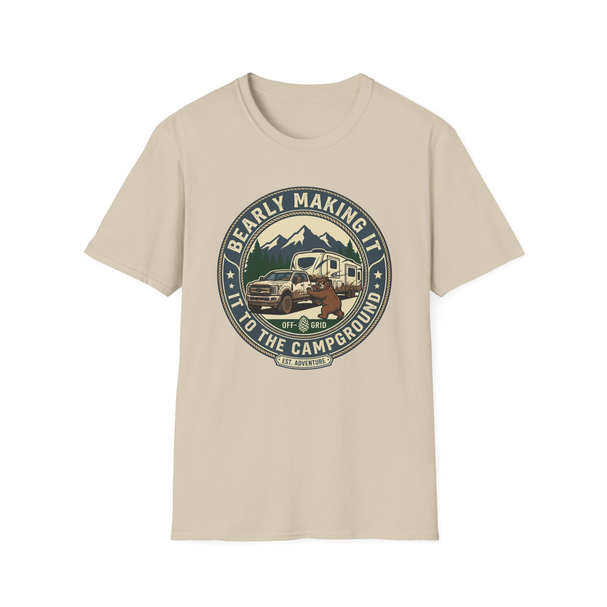 Beary Making It To The Campground 5th Wheel T-Shirt
