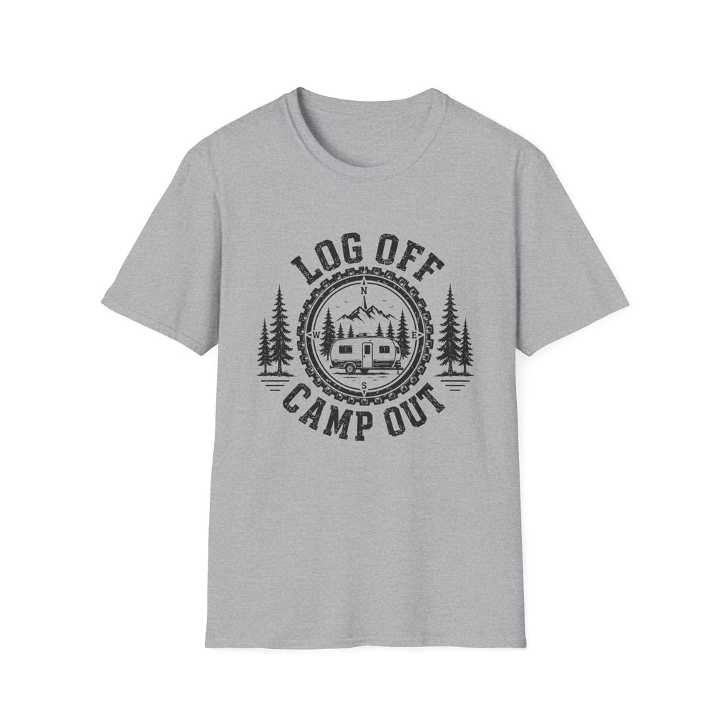 Log Off Camp Out Travel Trailer T-Shirt
