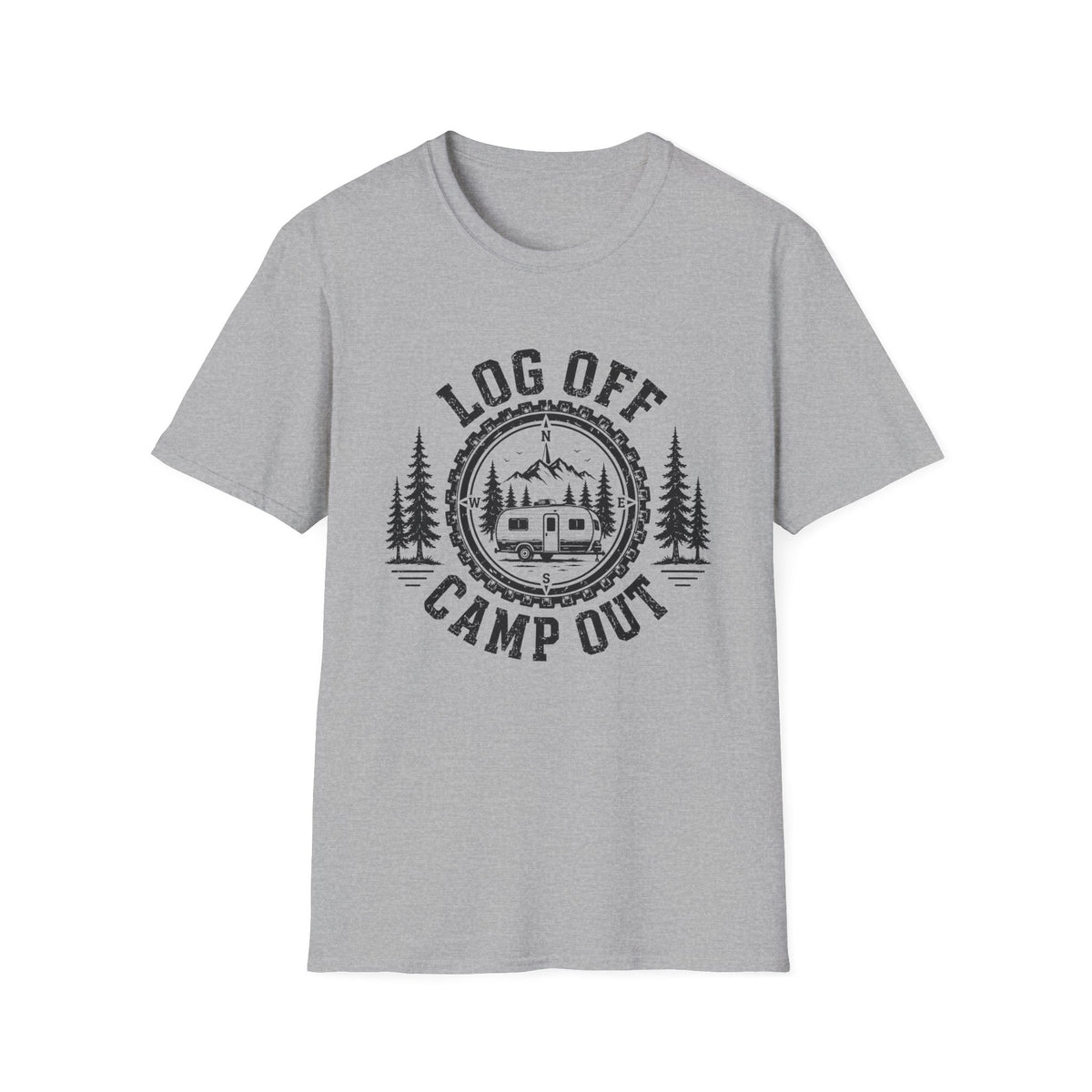 Log Off Camp Out Travel Trailer T-Shirt