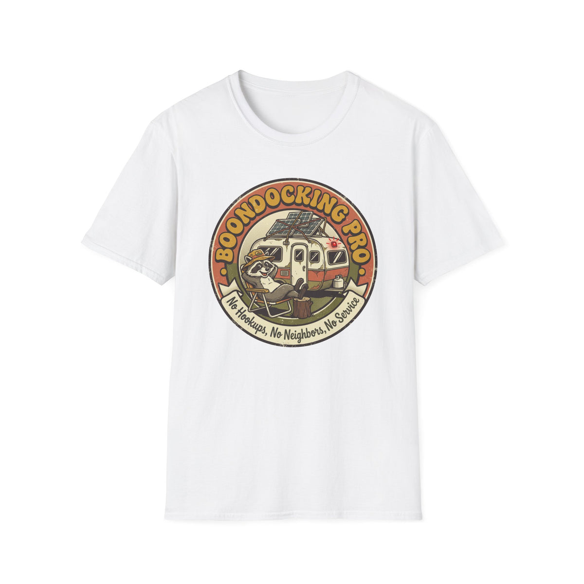 Boondocking Pro Camper Raccoon T-shirt