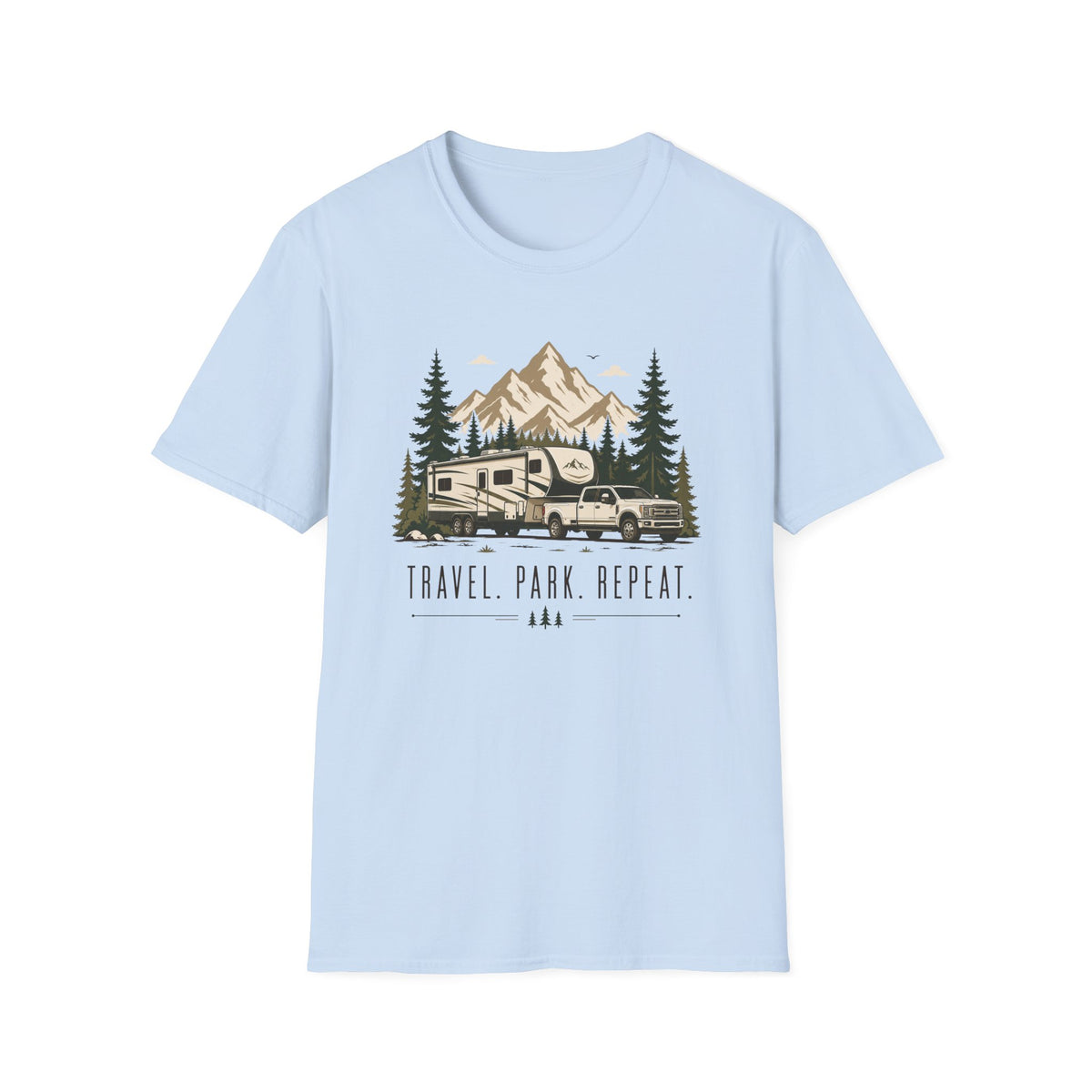 Travel Park Repeat  5th Wheel T-Shirt