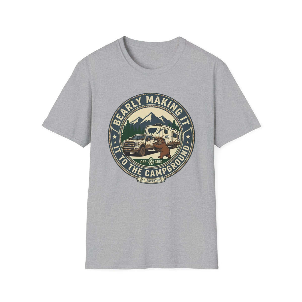 Beary Making It To The Campground 5th Wheel T-Shirt
