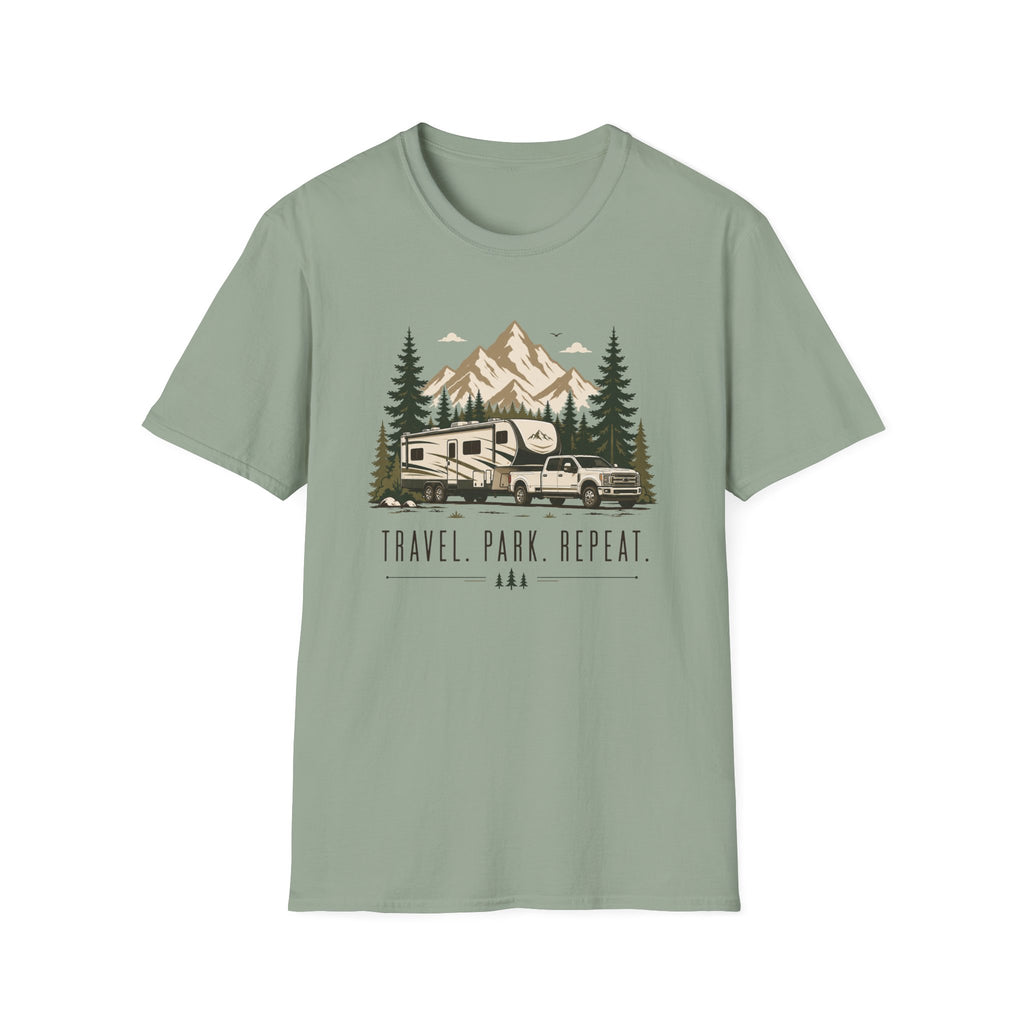 Travel Park Repeat  5th Wheel T-Shirt