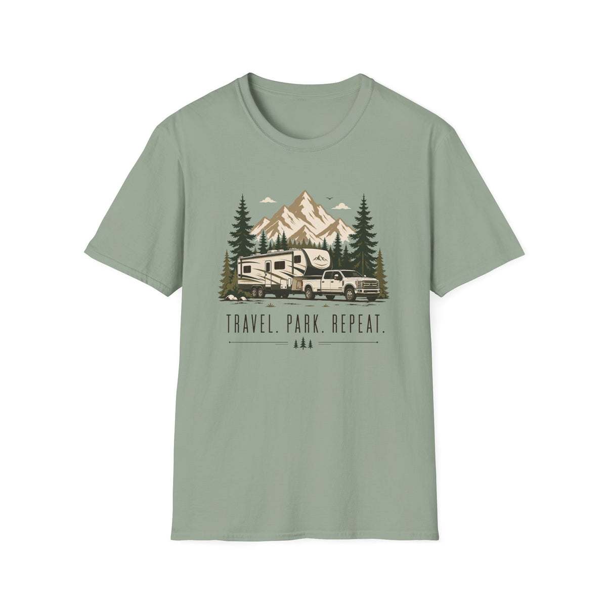 Travel Park Repeat  5th Wheel T-Shirt