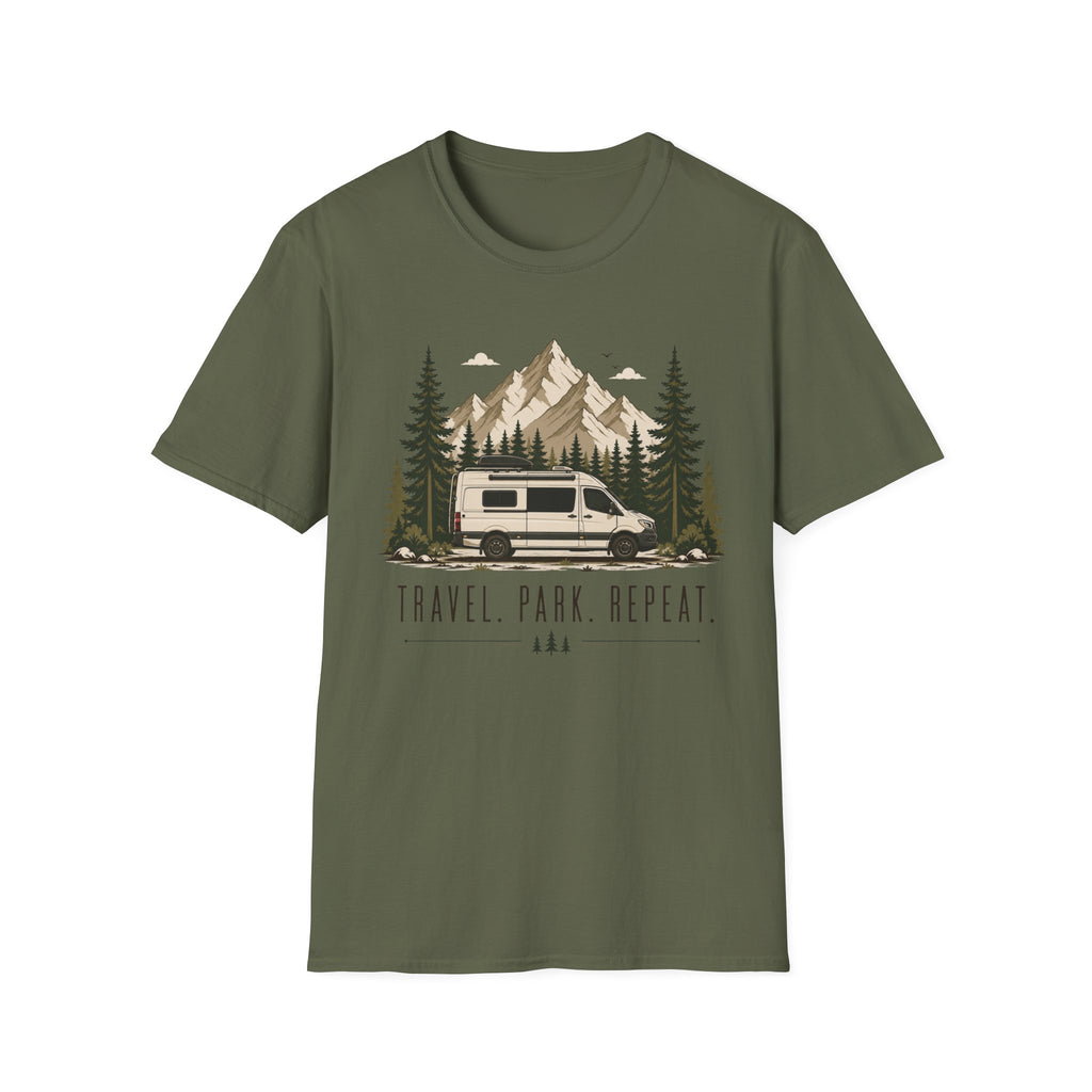 Travel Park Repeat with Van T-shirt