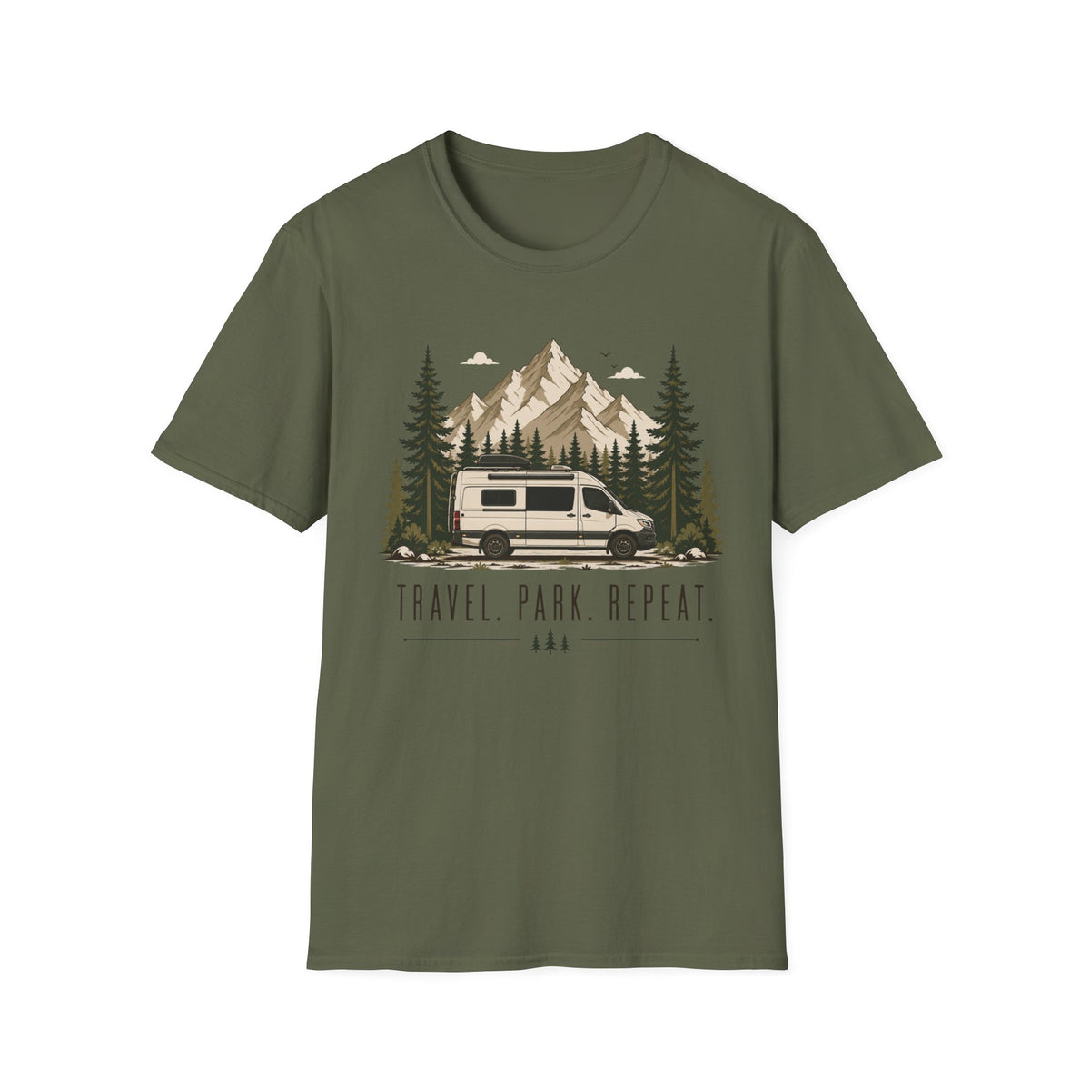 Travel Park Repeat with Van T-shirt
