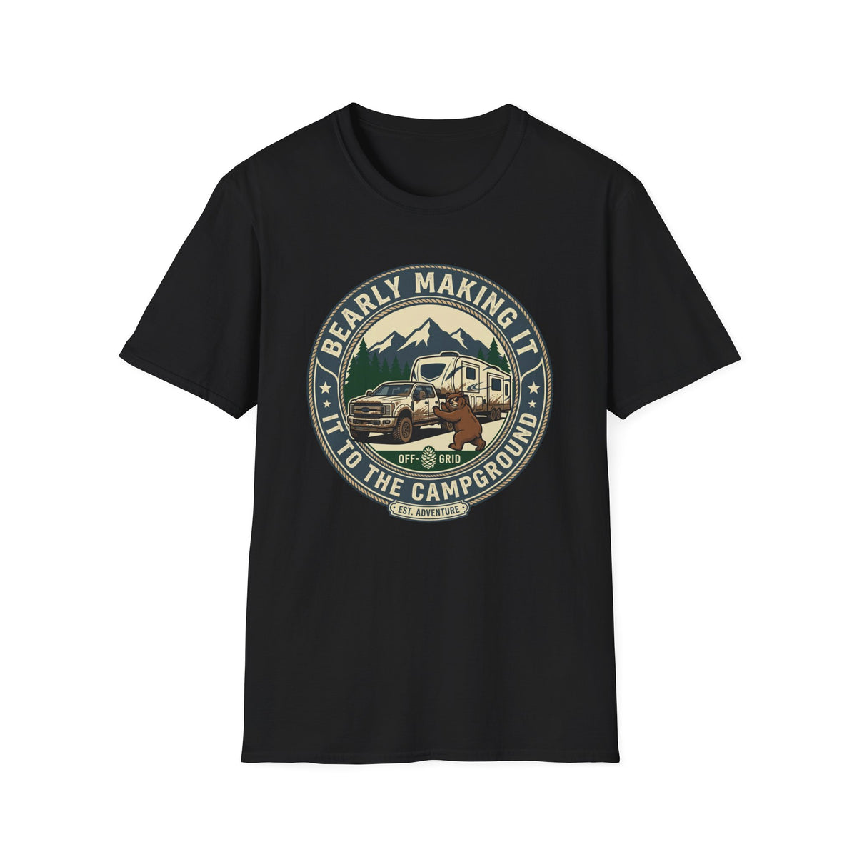 Beary Making It To The Campground 5th Wheel T-Shirt