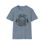 Log Off Camp Out Travel Trailer T-Shirt
