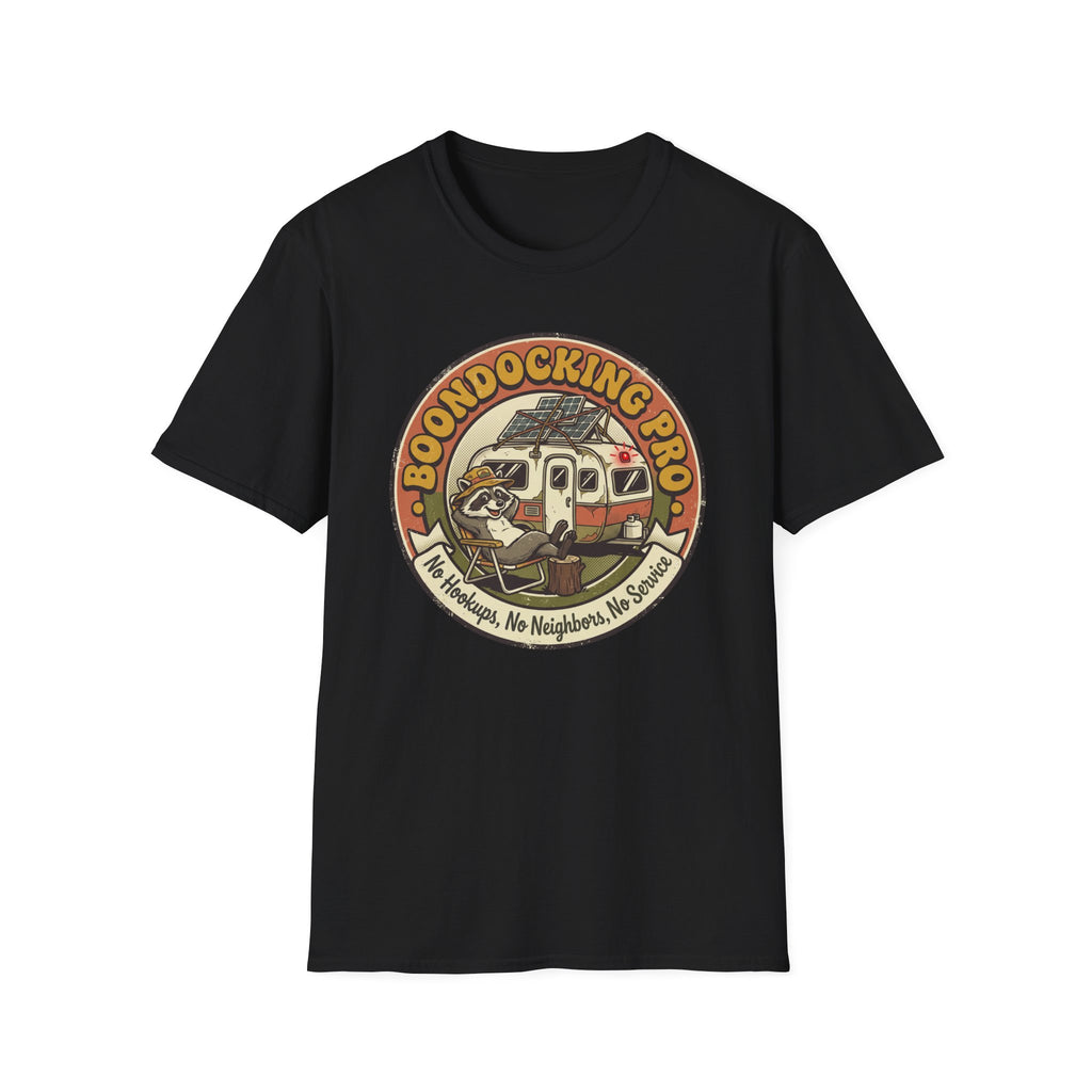 Boondocking Pro Camper Raccoon T-shirt