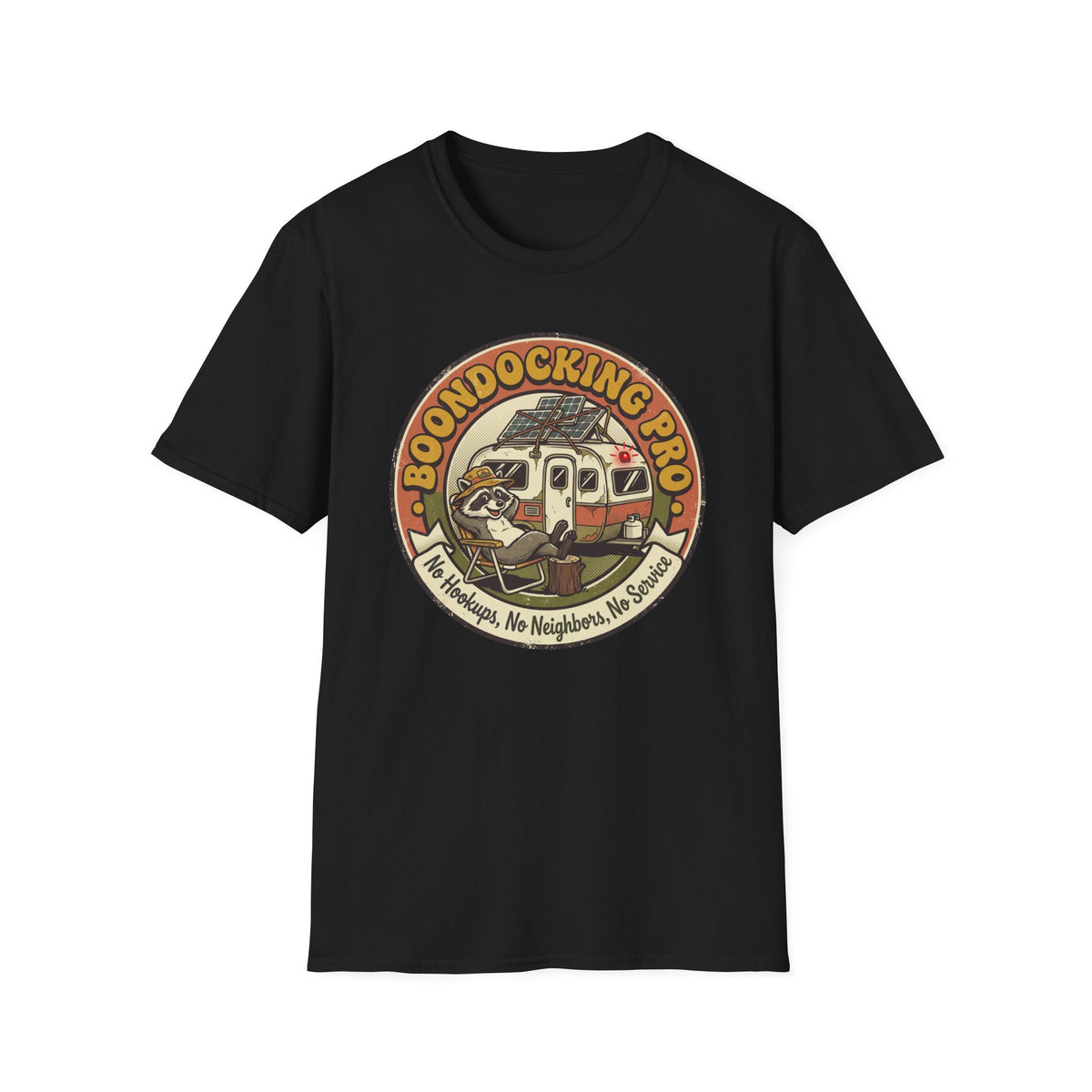Boondocking Pro Camper Raccoon T-shirt