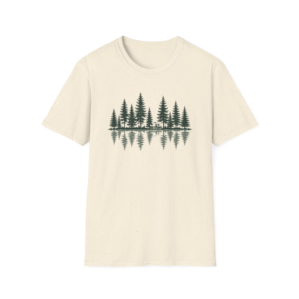 Pine Forest Reflection Trailer T‑Shirt