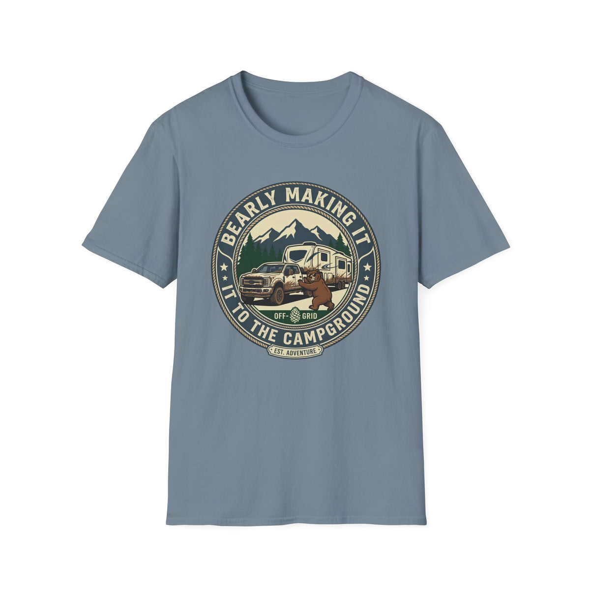Beary Making It To The Campground 5th Wheel T-Shirt