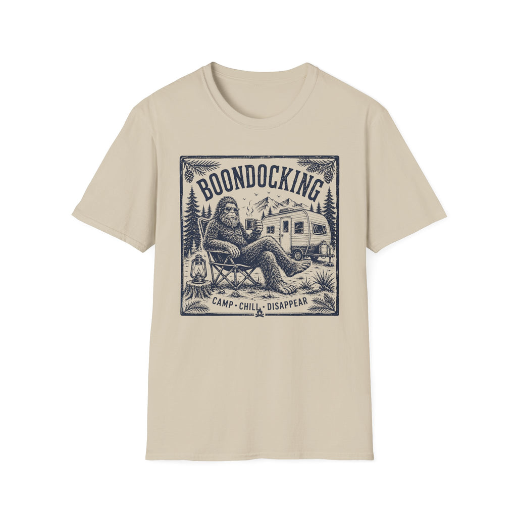 Boondocking Bigfoot RV Camping T-Shirt
