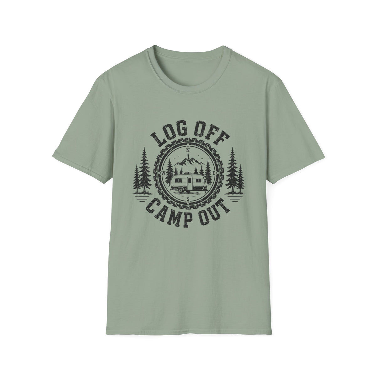 Log Off Camp Out Travel Trailer T-Shirt