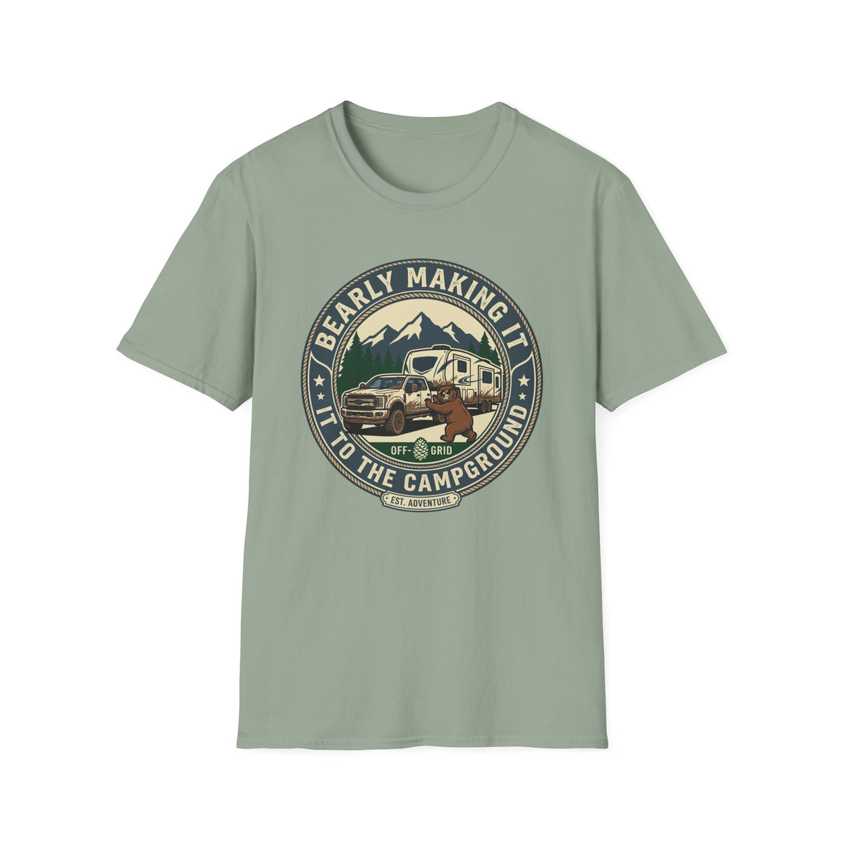 Beary Making It To The Campground 5th Wheel T-Shirt