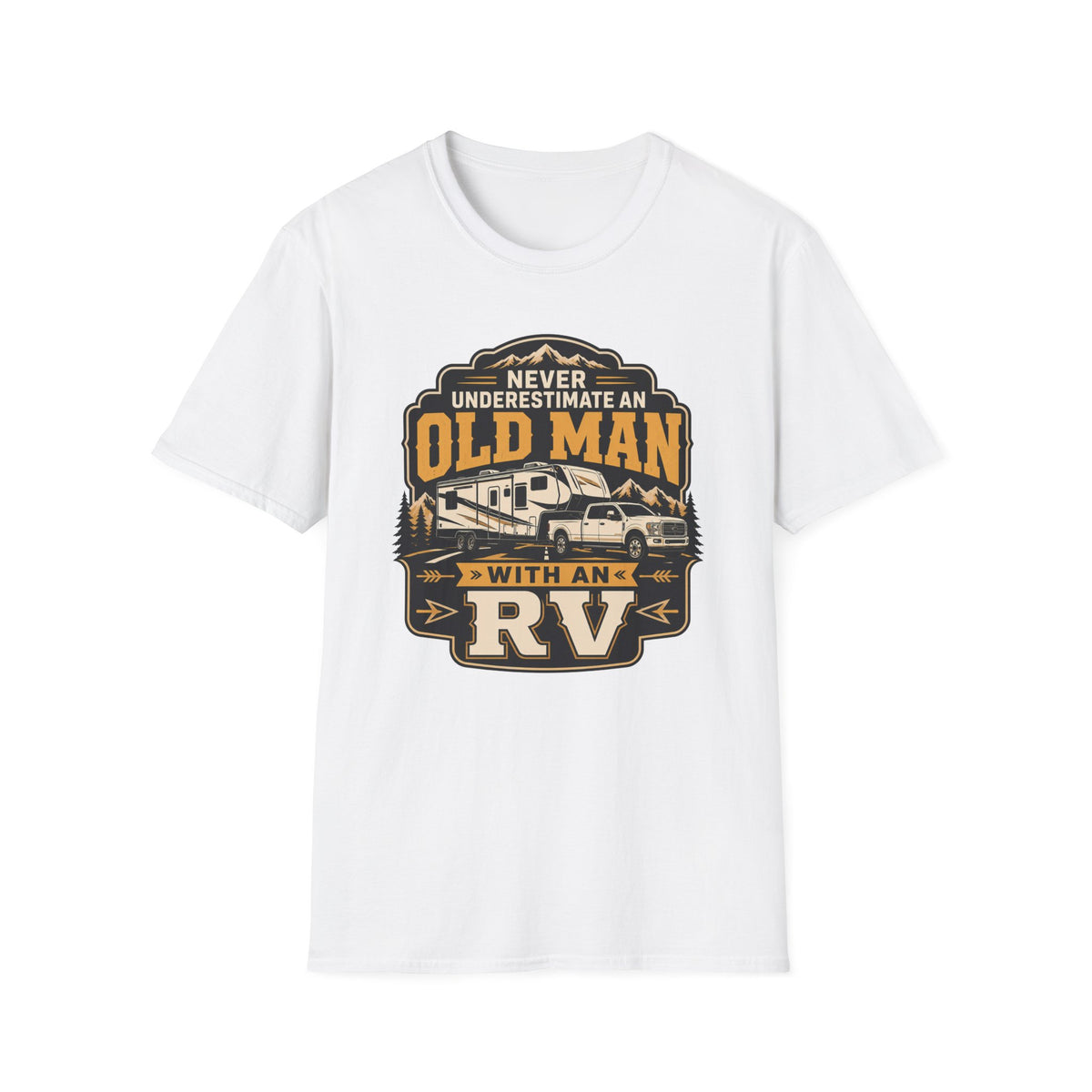Never Underestimate an Old Man with 5th Wheel T-Shirt