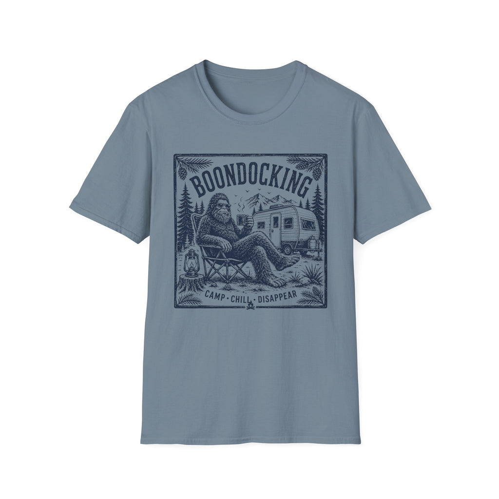 Boondocking Bigfoot RV Camping T-Shirt