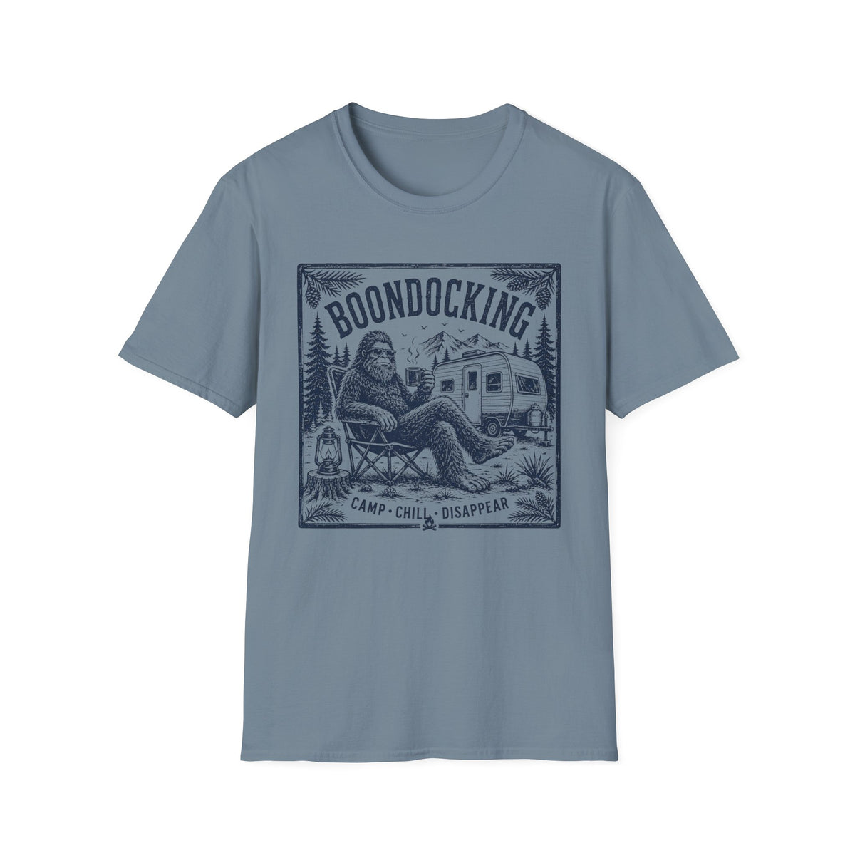 Boondocking Bigfoot RV Camping T-Shirt