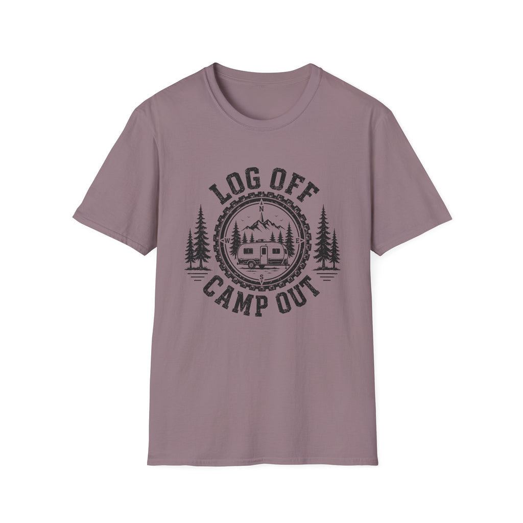 Log Off Camp Out Travel Trailer T-Shirt