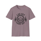 Log Off Camp Out Travel Trailer T-Shirt