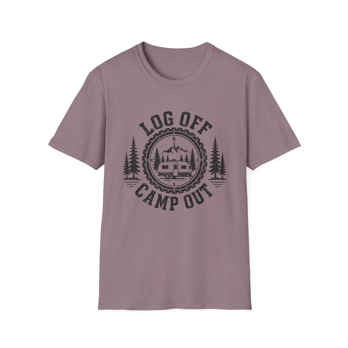 Log Off Camp Out Travel Trailer T-Shirt