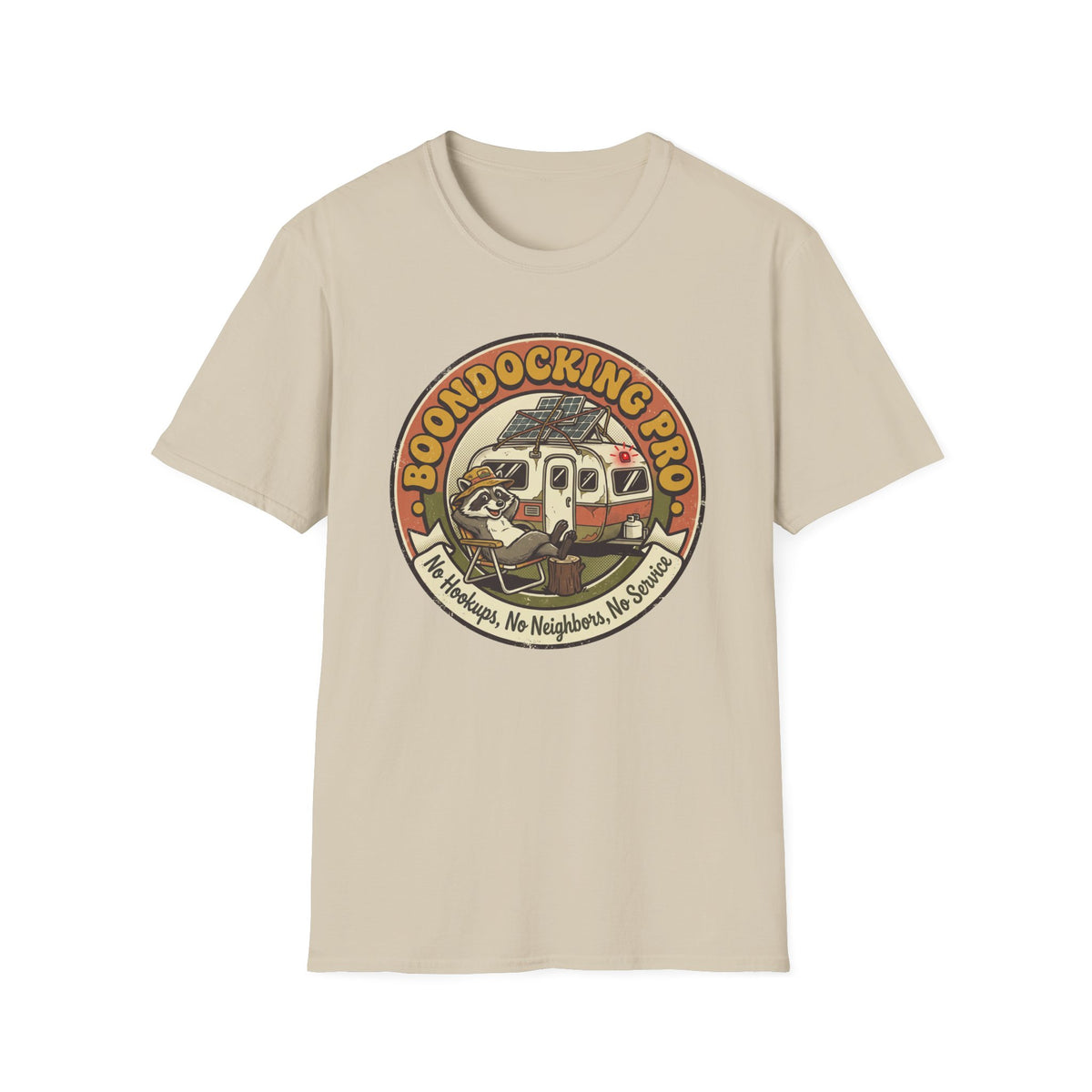 Boondocking Pro Camper Raccoon T-shirt