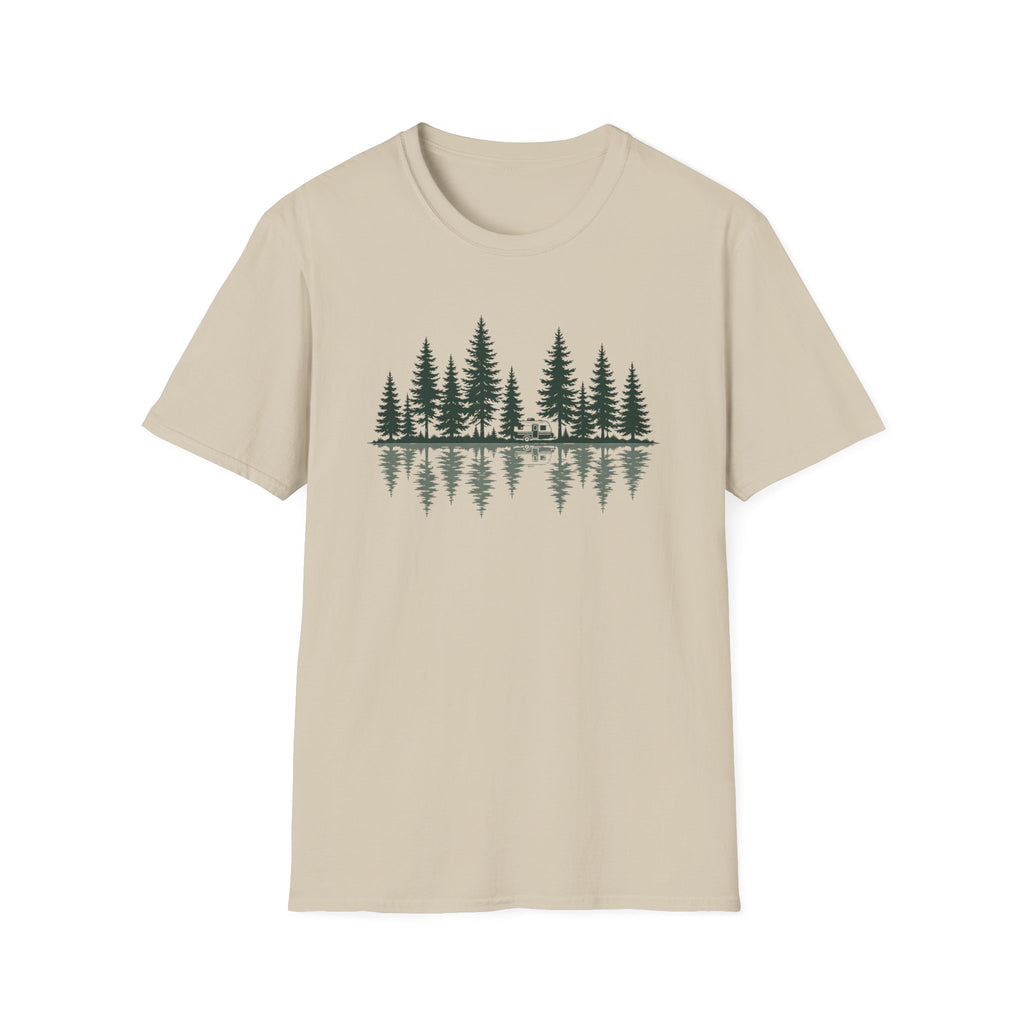 Pine Forest Reflection Trailer T‑Shirt