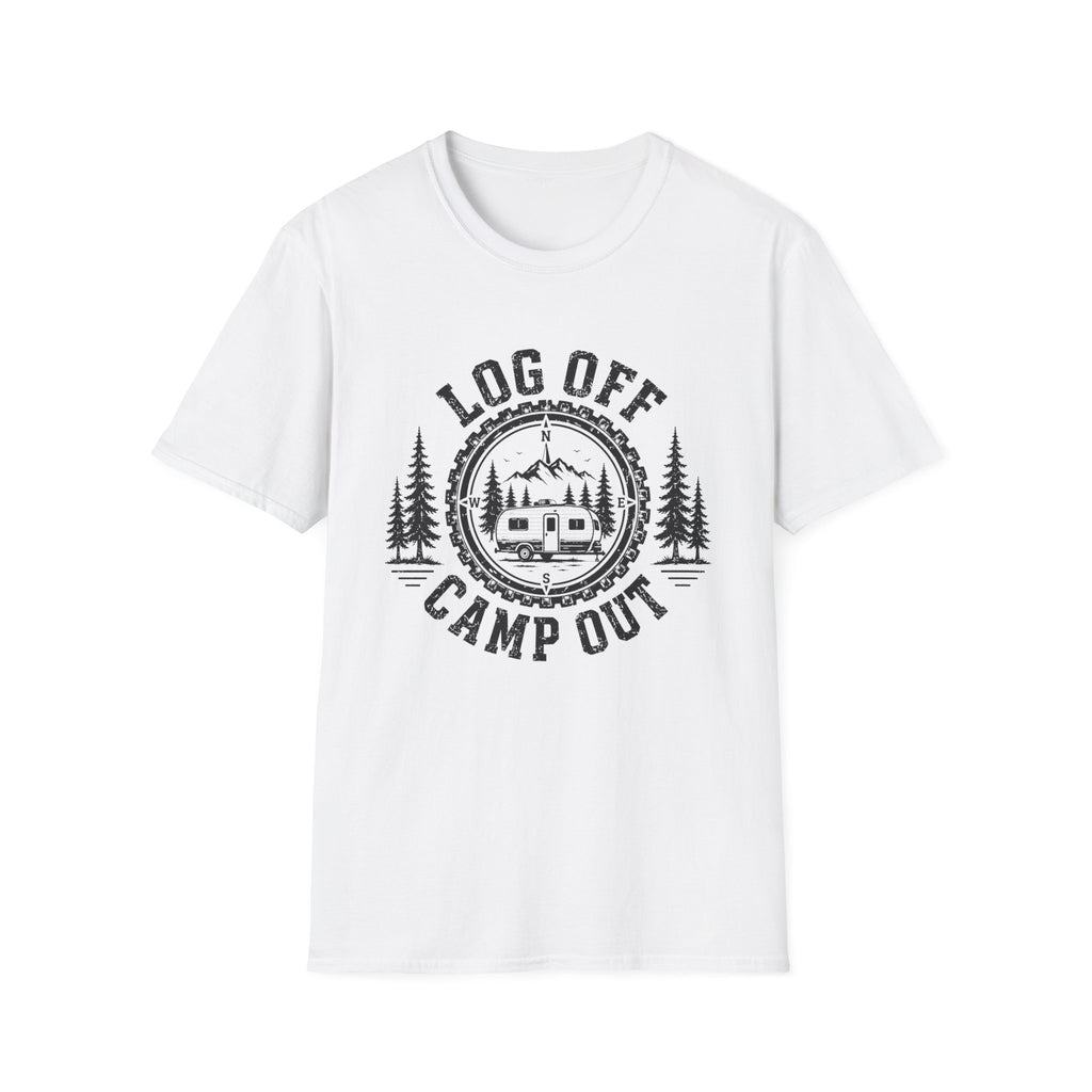 Log Off Camp Out Travel Trailer T-Shirt