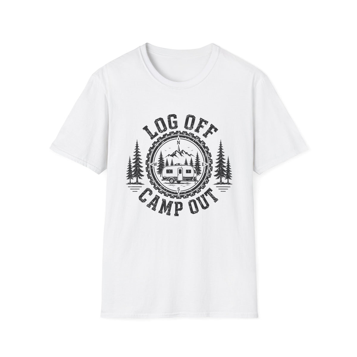 Log Off Camp Out Travel Trailer T-Shirt