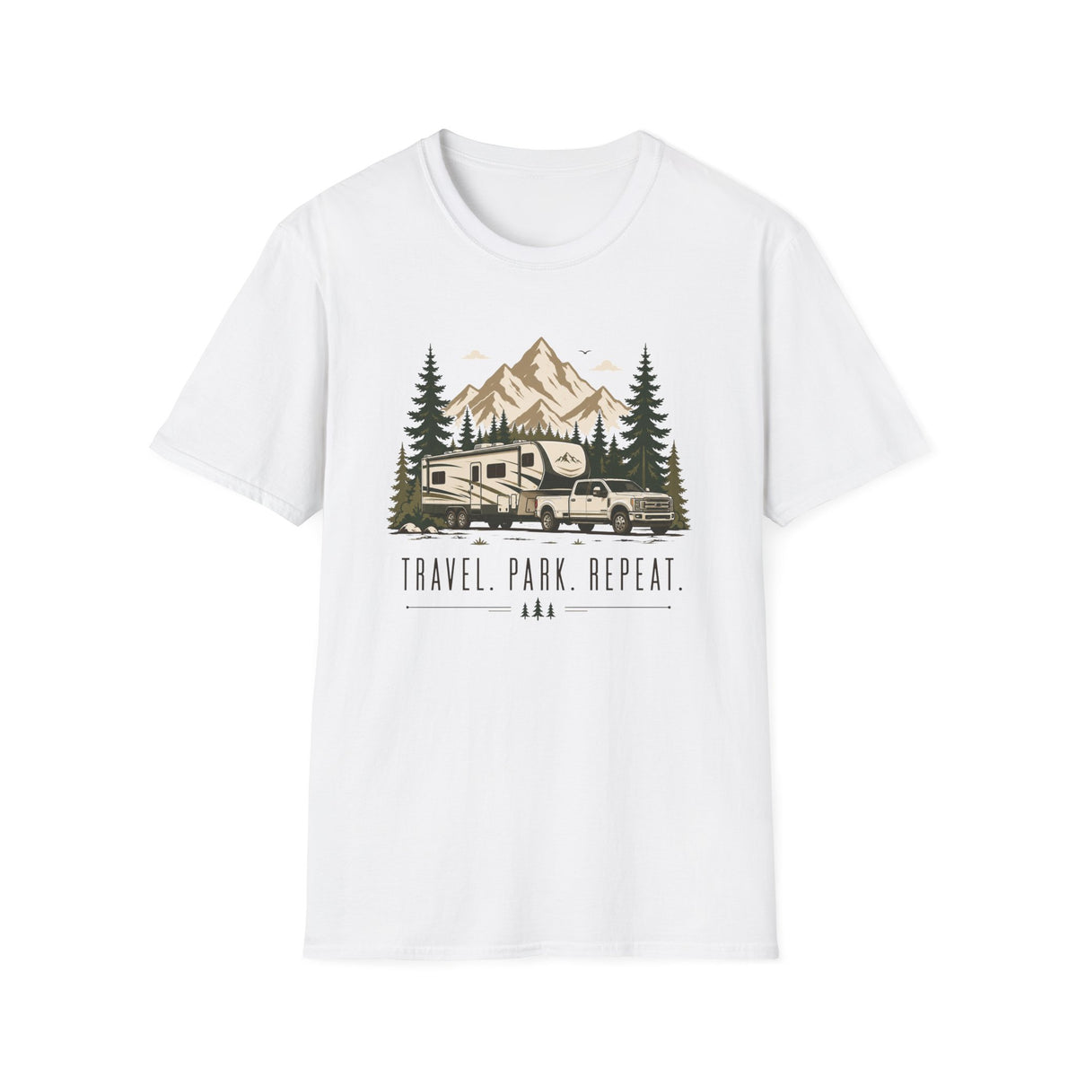 Travel Park Repeat  5th Wheel T-Shirt