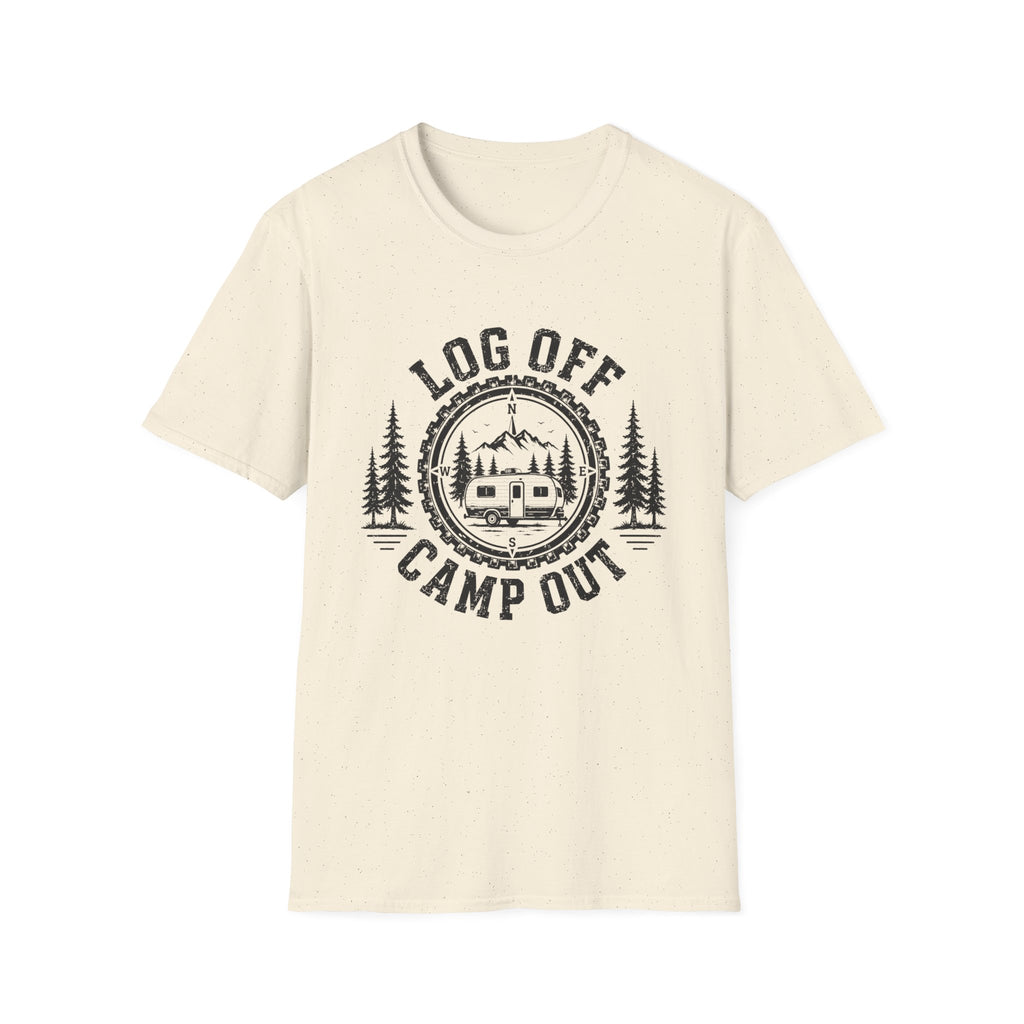 Log Off Camp Out Travel Trailer T-Shirt