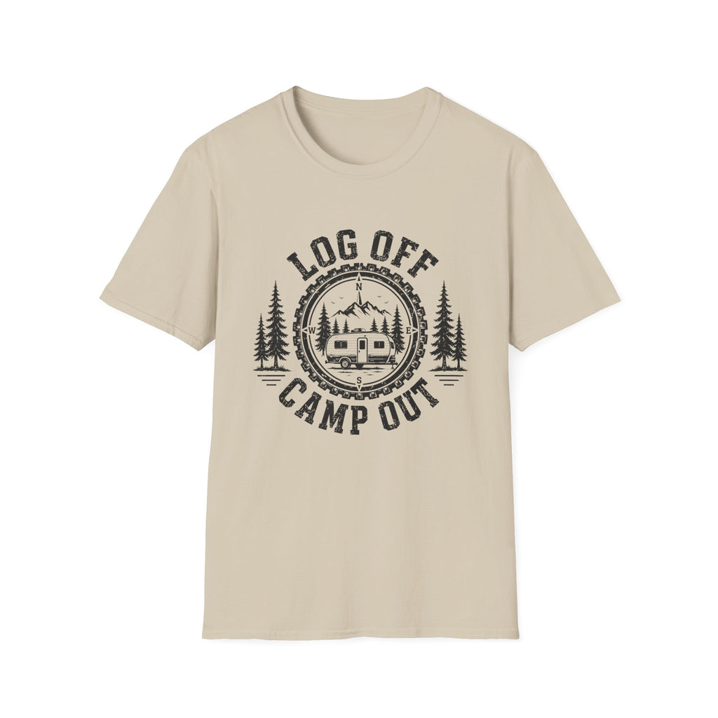 Log Off Camp Out Travel Trailer T-Shirt