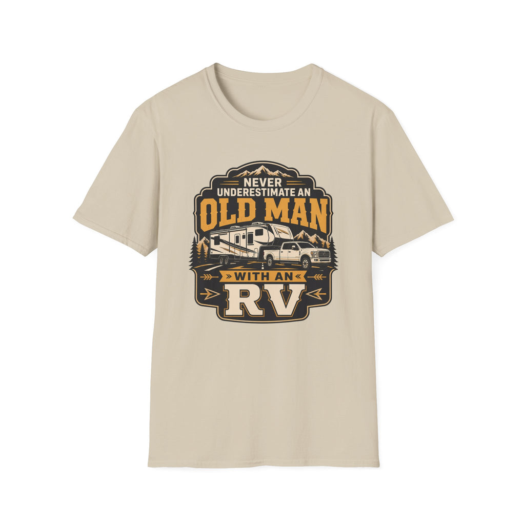 Never Underestimate an Old Man with 5th Wheel T-Shirt