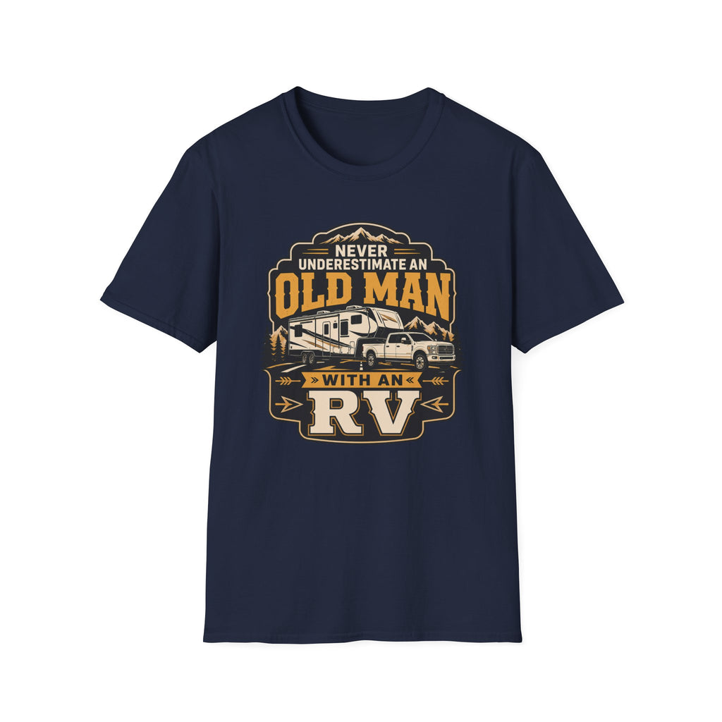 Never Underestimate an Old Man with RV 5th Wheel T-Shirt