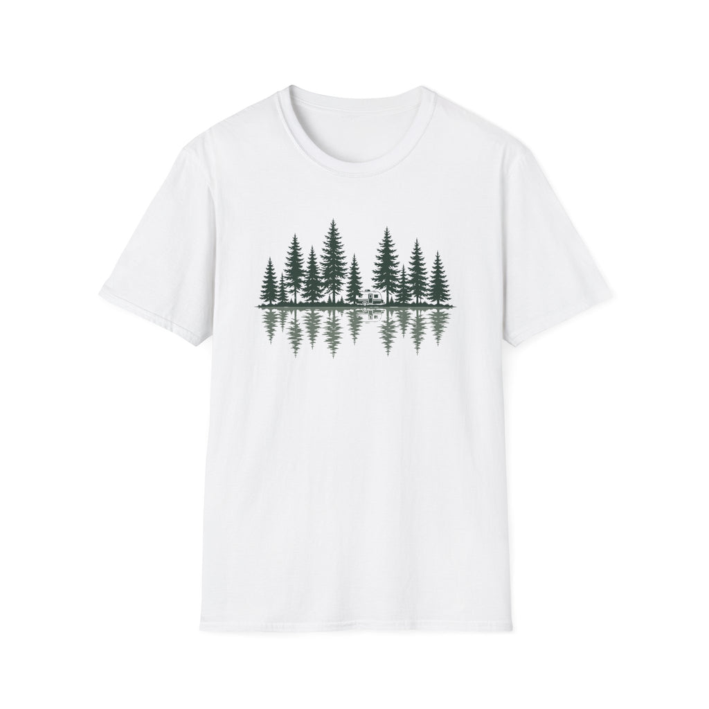 Pine Forest Reflection Trailer T‑Shirt