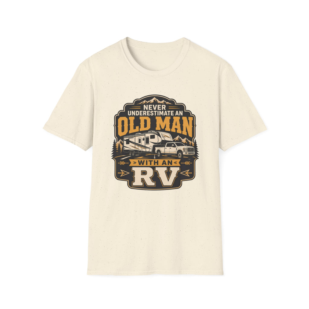 Never Underestimate an Old Man with 5th Wheel T-Shirt