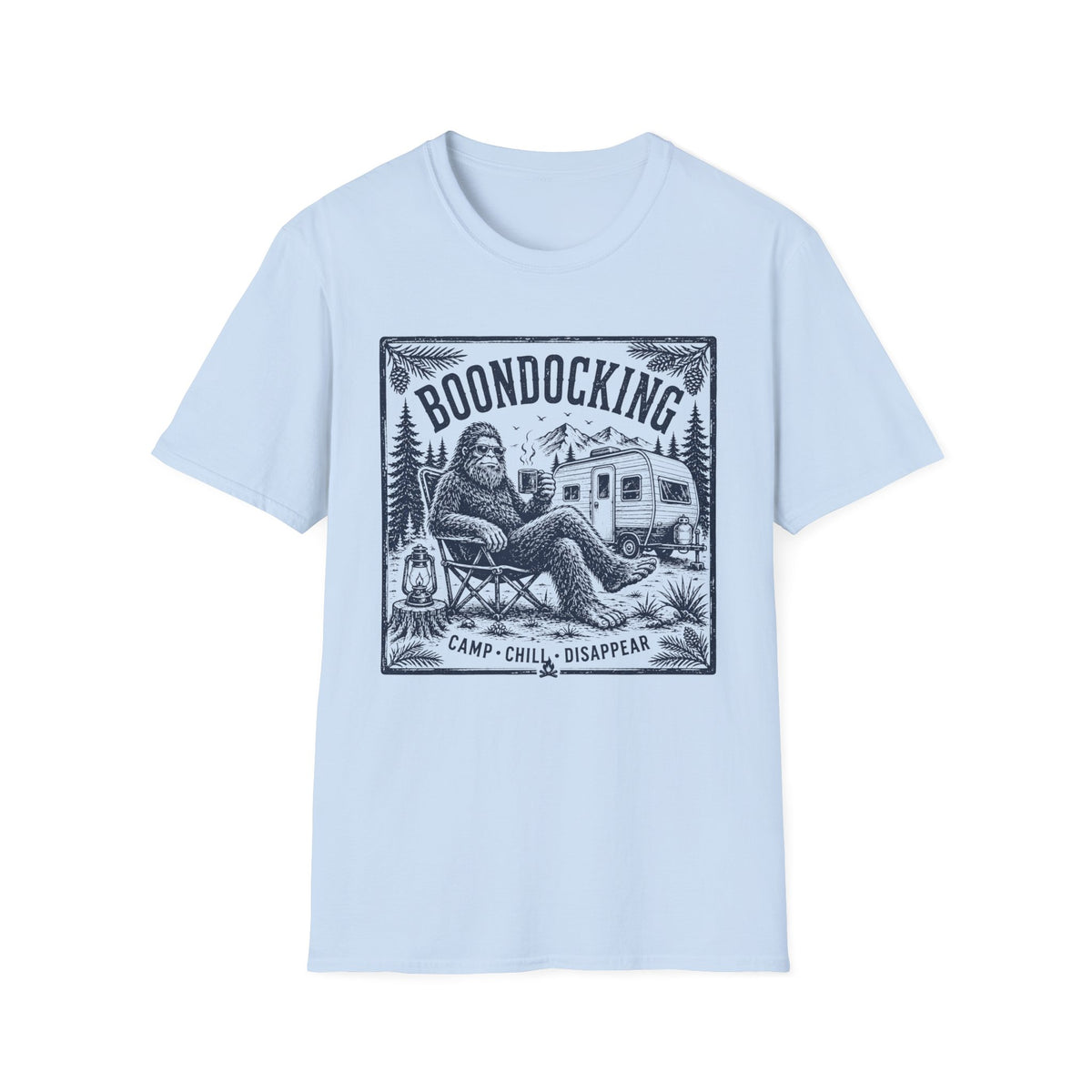 Boondocking Bigfoot RV Camping T-Shirt