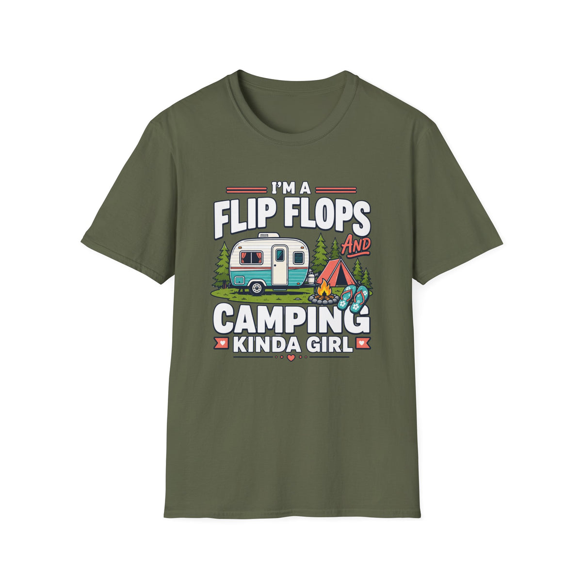 I'm a Flip Flops and Camping Kinda Girl T-Shirt